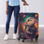 Cute Capybara Suitcase Cover Fit 30-32 Inch Anti-Scratch Washable Spandex - Image 4