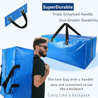 6 Pack Heavy Duty Extra Large Moving Bags Storage Tote - Image 3