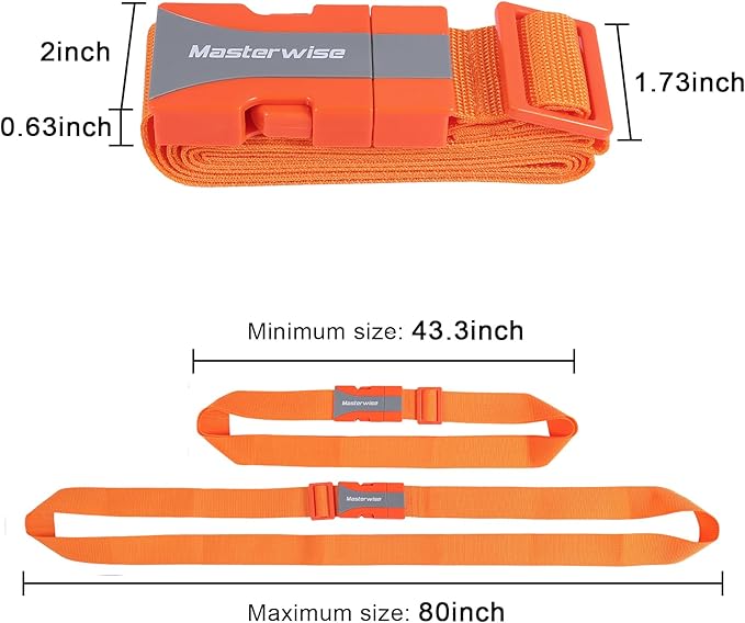 Buckle Straps with Clips, Adjustable Nylon Strap with Buckle, Packing Straps - Image 3