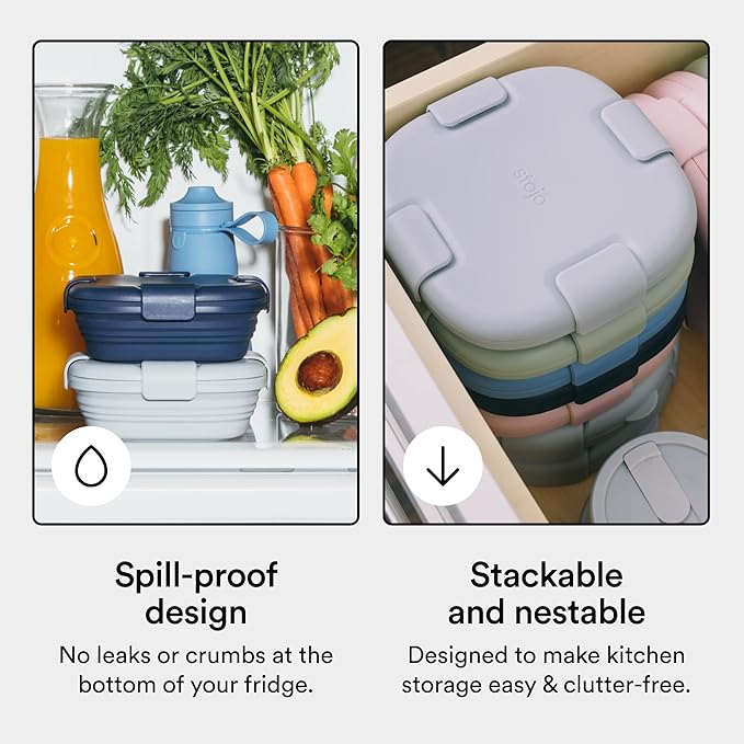 STOJO Collapsible Sandwich Box – 24oz, Reusable Food Storage Container - Image 3