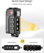LUGGEX TSA Locks for Luggage, Suitcase Locks TSA Approved, Luggage Locks - Image 6