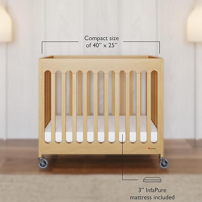 Foundations Boutique Folding Mini Baby Crib - Image 2