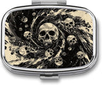 Metal 2 Compartment Pill Organizer Travel Friendly Portable Compact Pill Box by Unknown