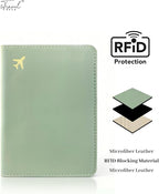 Passport Holder for Travel Essentials, RFID Blocking Passport Cover Case for - Image 2