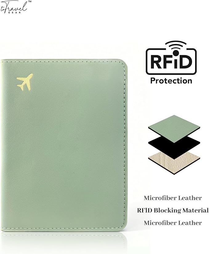 Passport Holder for Travel Essentials, RFID Blocking Passport Cover Case for - Image 2