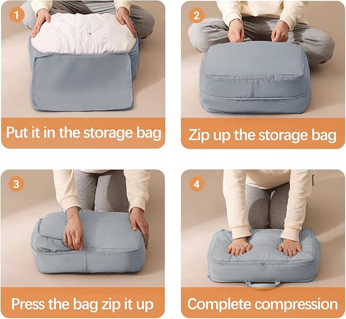 3PCS XL Ultra Space Saving Bags self compression organizer bags space saver bags - Image 5