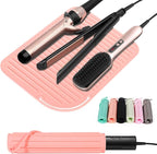 Quccefods Heat Resistant Mat Large Silicone Hot Hair Tools Holder for Curling Irons Flat Iron Hair Straightener Mat Portable Vanity Pad