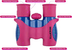 Binoculars for Kids, Girls or Boys Real Kids Binoculars in Vibrant Pink Blue - Image 6