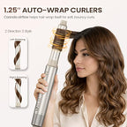5-in-1 Hot Air Styler & Hair Dryer Brush, 110,000 RPM High-Speed Blow Dryer Brush with Auto-Wrap Curler, All-in-One Air Styling System for Easy Curl, Smooth & Volume
