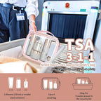 TSA Approved Travel Toiletry Bag, 2 Pack Clear Makeup Bags - Image 2