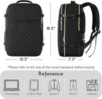 MOMUVO Large Travel Backpack Women, Flight Approved Carry On Backpack, Water - Image 7