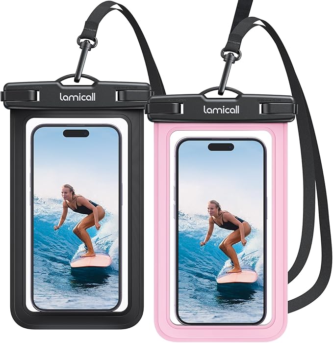Lamicall 2Packs Waterproof Pouches, Beach Vacation Essentials by Lamicall