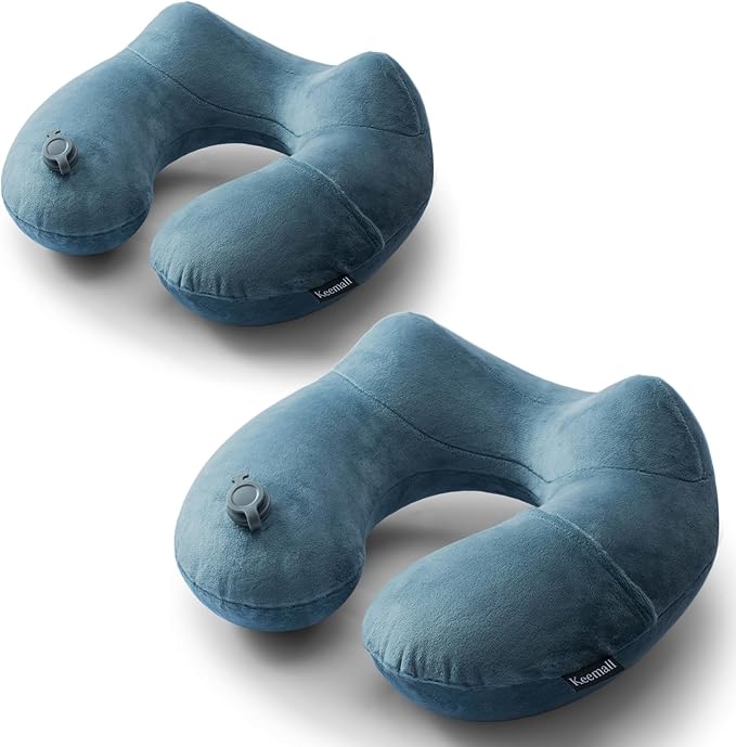 2Pack Inflatable Travel Neck Pillow by Keemall