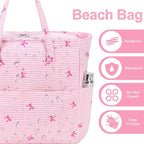 Beach Pool Bags Tote for Women Ladies Large Gym Tote Carry On Bag - Image 3