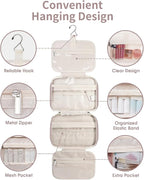 Travel Toiletry Bag for Women Large Hanging Makeup Bag Organizer Toiletries Bag - Image 6