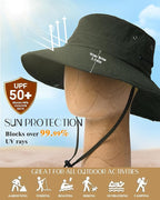 FURTALK Sun Hats for Women Ponytail UPF 50+ Beach Summer Hat Wide Brim Packable - Image 6