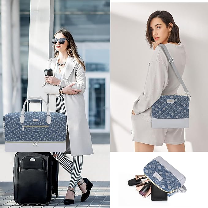 Weekender Bag for Women, Travel Duffel Bag Carry On Overnight Bag - Image 2