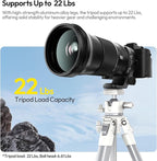 ULANZI Ombra Ⅱ Camera Travel Tripod White, 61.5" Aluminum Tripod Foldable - Image 3