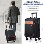 UKEIN Softside Expandable Carry On Luggage 22x14x9 Airline Approved, 20 Inch - Image 7