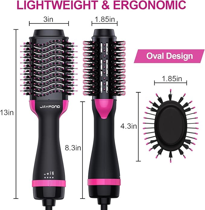 Blow Dryer Brush in One and Styler Volumizer Professional 4 in 1 Hot Negative Ion Anti-Frizz Blowout Hair Dryer Brush for Mothers Day Gifts for Mom
