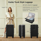 Hanke 28 Inch Luggage with Cup Holder and Charge, Top Opening Hard Shell - Image 2