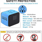 International Travel Adapter Universal Power Adapter Worldwide All in One 4 - Image 6