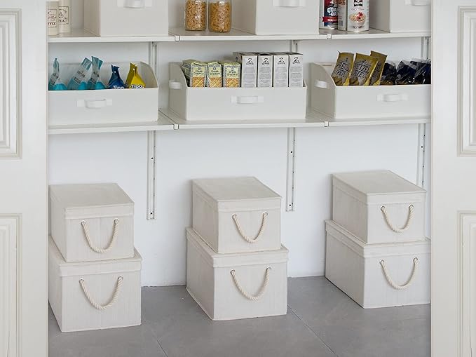 StorageWorks Storage Bins with Lids, Decorative Storage Boxes with Lid and Soft - Image 7