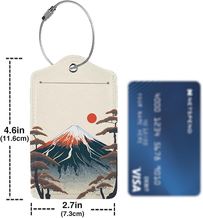 Mount Fuji 2-Pcs Premium Leather Tags - Image 4