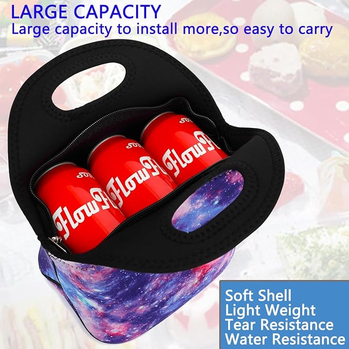 FlowFly Neoprene kids Lunch box Insulated Soft Bag Mini Cooler Thermal Meal - Image 4