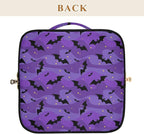 Makeup Organizer Bag, Halloween Black Bats Night Sky with Stars Travel Makeup Bags Makeup Vanity Case Large Capacity Rhombus Cosmetic Toiletry Bag for Girl Women Ladies