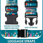 Adjustable Travel Luggage Strap Suitcase Belt Travel Bag Accessories 1.96 in W - Image 5