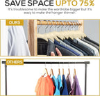 50 Pack New Premium Quality Velvet Hangers Ultra Thin Non Slip Adult Felt Space - Image 6