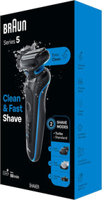 Braun Electric Shaver for Men, Series 5 5150cs, Wet & Dry Shave, Turbo Shaving - Image 9