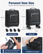 Lekebobor 16 Inch Underseat Carry On Luggage - Image 3