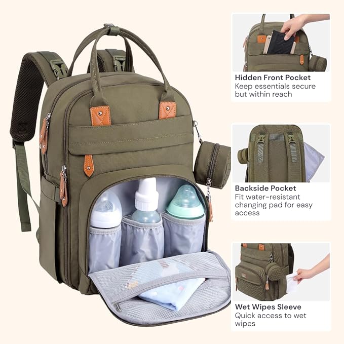 BabbleRoo Diaper Bag Backpack - Image 5