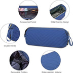 Hair Tools Travel Bag for Shark Flexstyle Dyson, Quilted Case Organizer Bag, Gift for Women Hair Accessories Storage Bag, Travel Hairdryer Portable Bag for Women, Blue