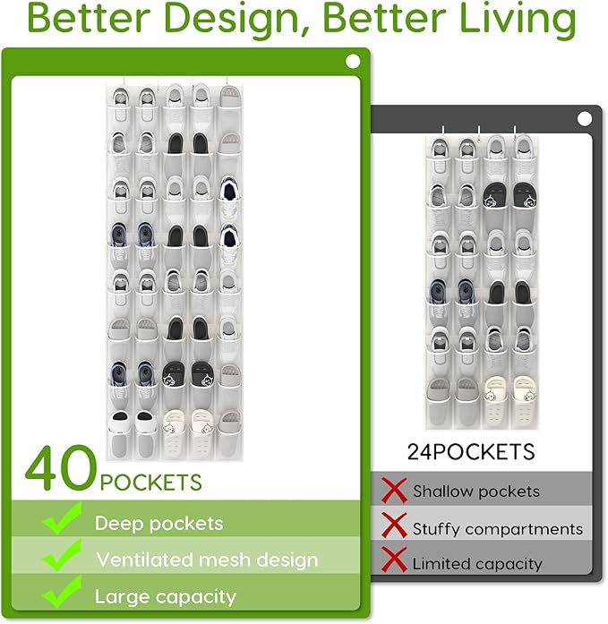 Unjumbly Over the Door Shoe Organizer - Image 5