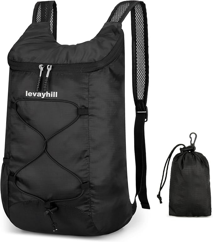 16L Hiking Daypack Lightweight Foldable Travel Backpack Water Repellent Camping by Levayhill