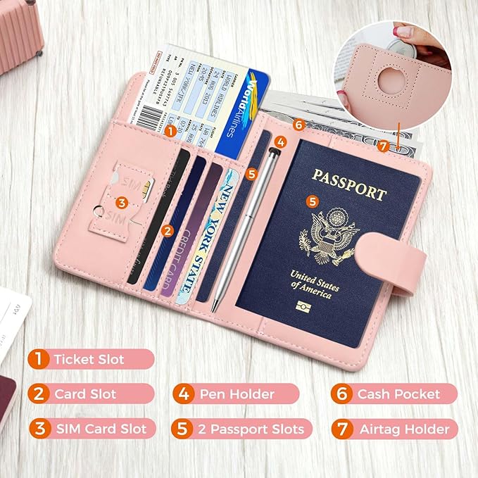 Melsbrinna Premium Leather Passport Holder Covers Case, Waterproof Rfid - Image 2