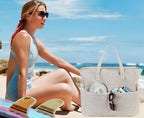 LEDAOU Beach Bag Waterproof Sandproof Women Tote Bag Pool Bag - Image 5