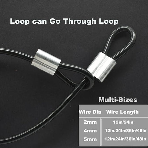 10 Pcs 2mm Wire 24 inch Vinyl Coated Stainless Steel Cable - Image 2