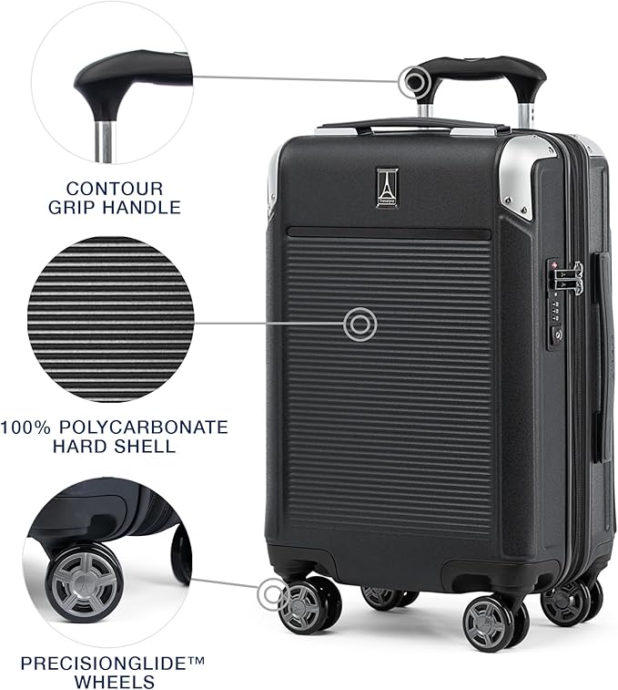 Travelpro Platinum Elite Hardside Expandable Carry on Luggage, 8 Wheel Spinner - Image 2
