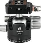 Leofoto LS-324CX+LH-40LR Travel Tripod, Ranger Series, Carbon Fiber, 4 Leg - Image 7