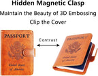 Airtag Passport Holder Cover Wallet RFID Blocking Leather Case Travel - Image 6