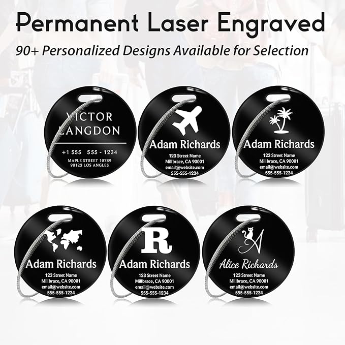 Customized Stainless Steel Luggage Tags: Personalize Your Suitcases, and Bags - Image 5