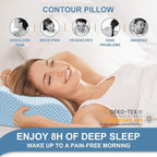 Anvo Memory Foam Pillow, Neck Contour Cervical Orthopedic Bed Pillow - Image 4