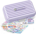 Travel Pill Organizer Box with Medicine Labels, 7 Compartments Portable Pill by Goffing