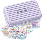 Travel Pill Organizer Box with Medicine Labels, 7 Compartments Portable Pill by Goffing