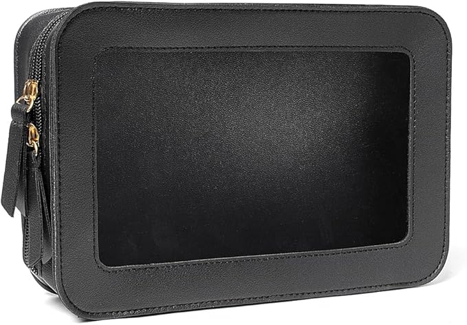 Clear Makeup Bag Small, TSA Approved Portable Toiletry Bag by FFpaw