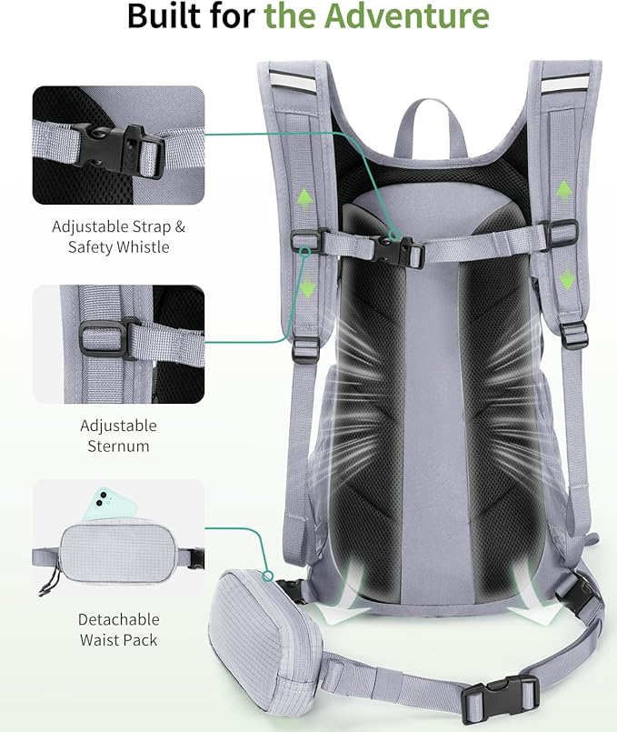 ECOHUB Hydration Backpack for Men Women, 20L Lightweight Hiking Daypack Cycling - Image 2